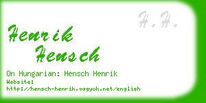 henrik hensch business card